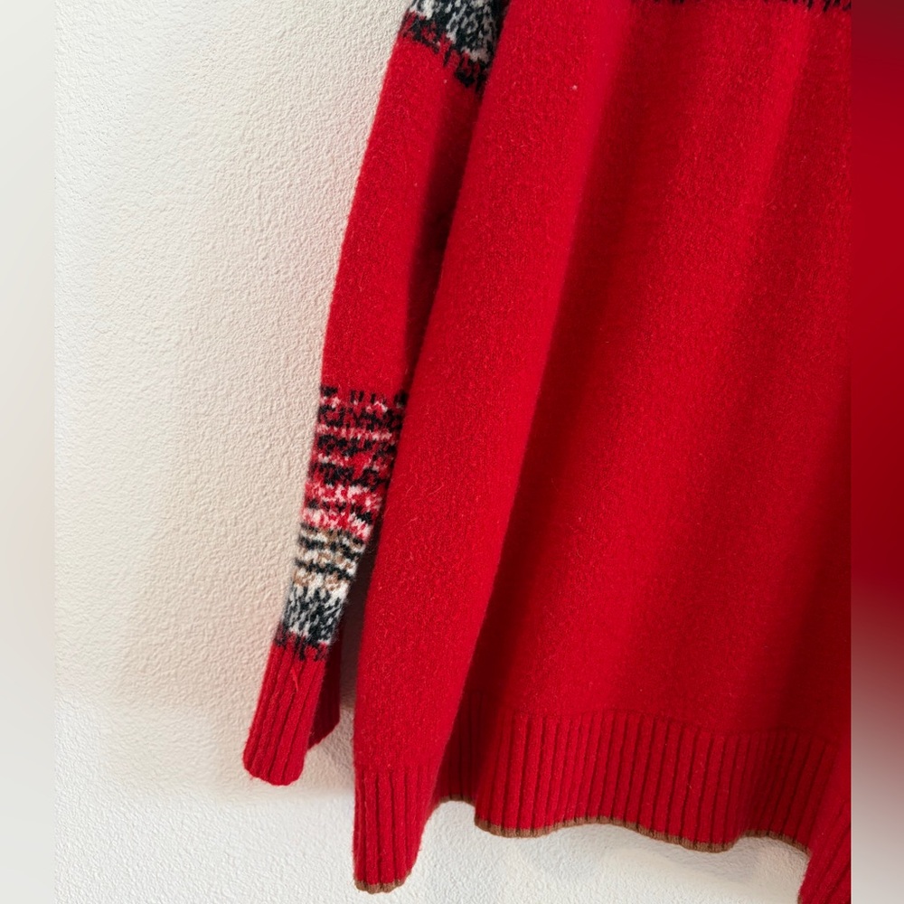 Moth by Anthropologie red Nordic soft sweater size XL - Picture 7 of 7